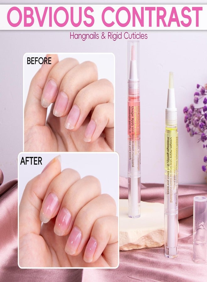 Foncomy 2PCS Cuticle Oil Pen for Nails,Nail Oil Pen for Nail Care,Cuticle Oil for Nails with Nail File,Nail Oil Cuticle Prevent Dry Cracking and Hangnails,Deep Nourishment(Pineapple & Peach Flavor) - Image 5